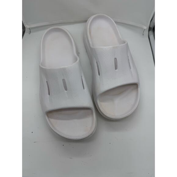 Hoka Ora Recovery Slide White Men's 10 Women's 12 Slip On Sandal - Picture 3 of 7
